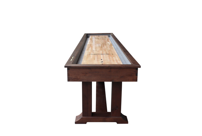 Lucas Shuffleboard Table | 12 Foot And 14 Foot | Nutmeg Finish | Plank And Hide