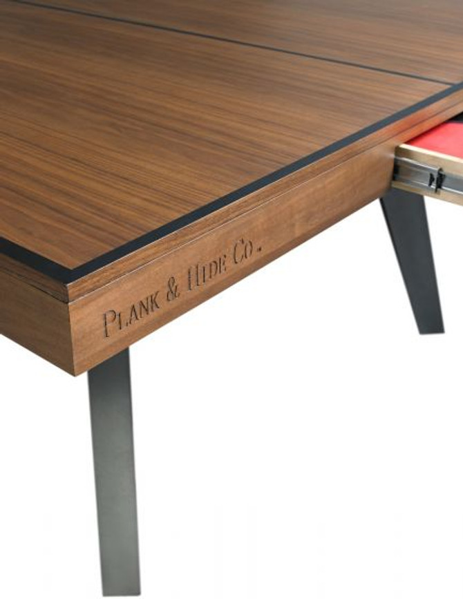 Harper Ping Pong Table | Walnut & Gunmetal Gray | Plank & Hide