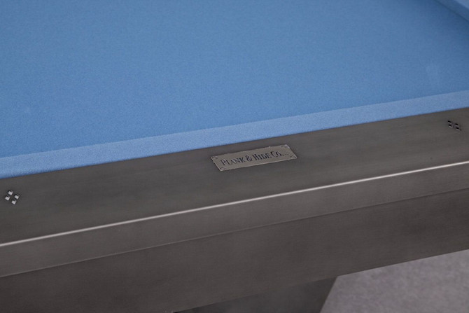 Essex Steel Pool Table | 8 foot | Gun Metal Grey | Plank and Hide