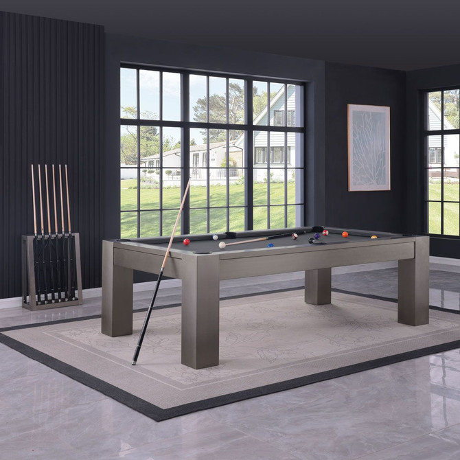 Maxwell Steel Pool Table | 8 foot | Gun Metal Grey | Plank and Hide