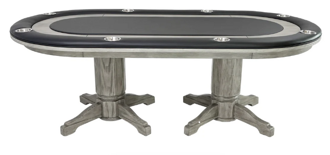 Elite Texas Hold'em Poker and Dining Table | Multi Stain | Rustic or Modern Series | Legacy Billiards