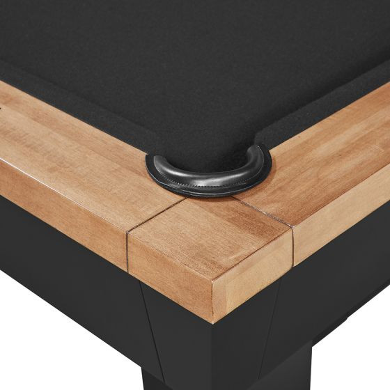 Jensen Pool Table with Accessory Drawer | 8 foot | Black & Pecan | Plank and Hide