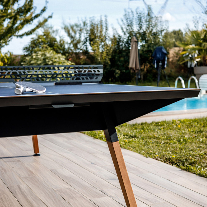 ORIGIN Outdoor Ping Pong Table - Convertible - Mid Size | Black or White Frame | Cornilleau