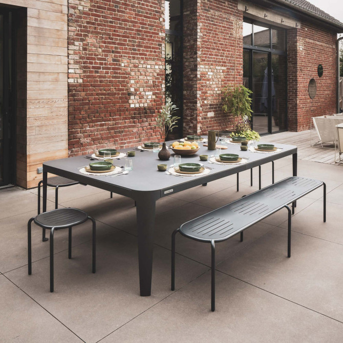 Hyphen Outdoor Ping Pong Table | Black or White Frame with Stone Top | Cornilleau
