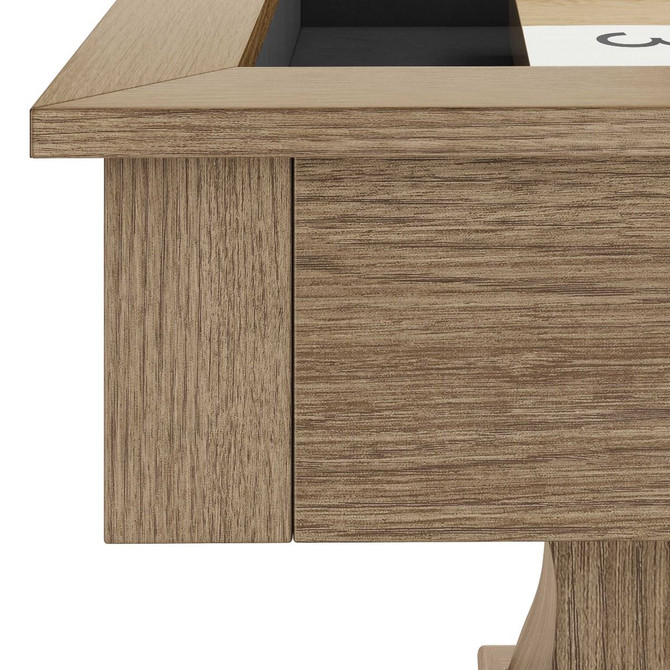 Beaumont Shuffleboard Table | 12 or 14 foot | Silvered Oak Finish | Oak Wood | Plank and Hide | SKU# 11077