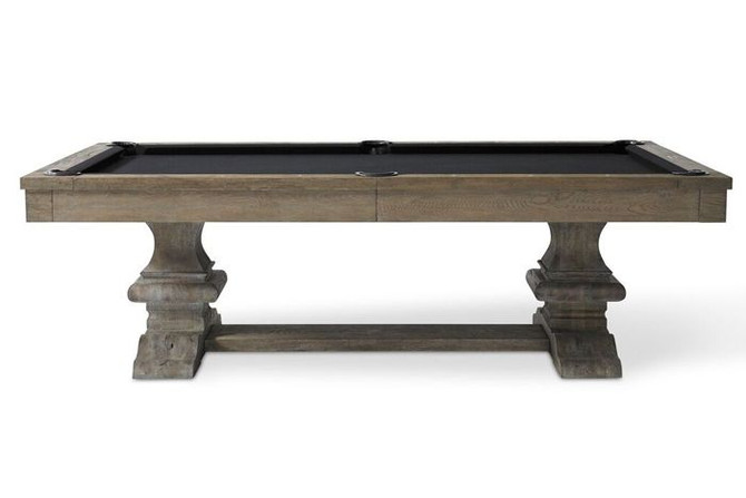 Beaumont Pool Table | 7 or 8 foot | Silvered Ash | Plank and Hide | P&H | SKU #11043