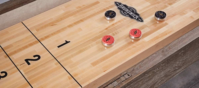 Merrimack Shuffleboard | 14/16 foot | Nutmeg finish | Brunswick Billiards