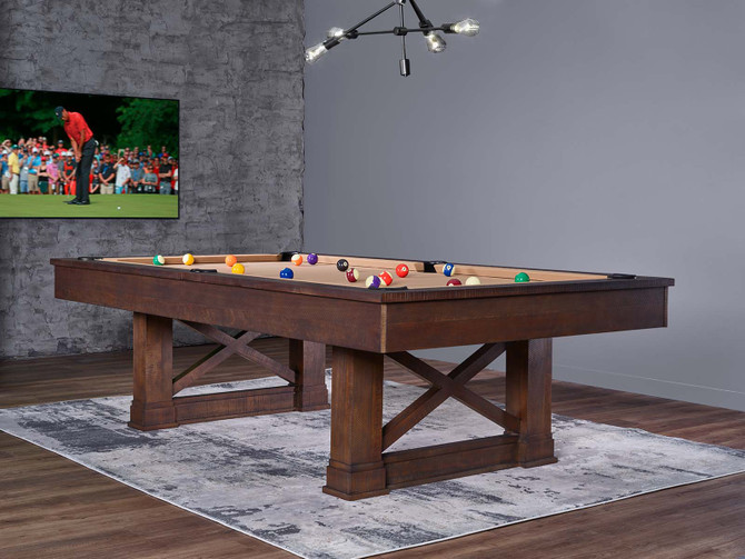 Farmhouse Pool Table | 8 Foot | Cappuccino | American Heritage Billiards