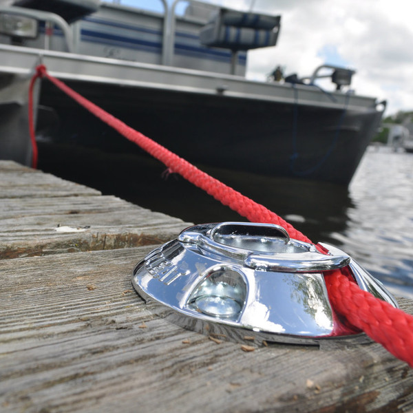 Dock and Boat Cleat, for 1/4" - 1/2" lines
Mount on your dock or boat for a low profile, secure mooring.
For freshwater use only.