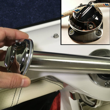 Rod holder fender cleat clearance