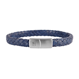 Riley Leather Bracelet - Marine Blue