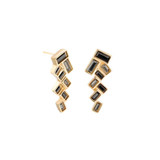 UNOde50 Divine earrings - gold and black