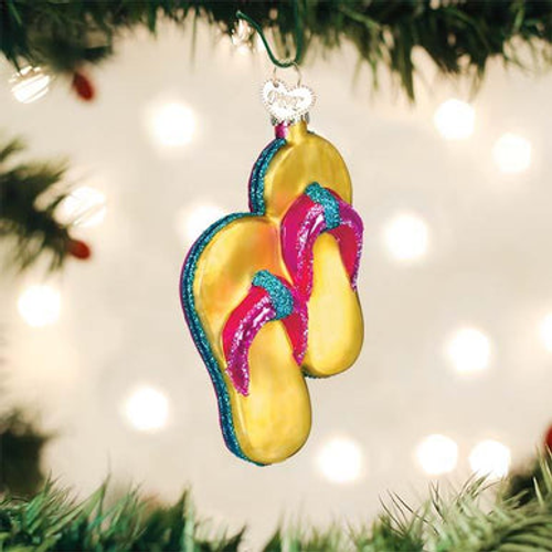 Yellow Flip Flops ornament