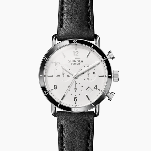Shinola Canfield Sport 40mm white blackstrap