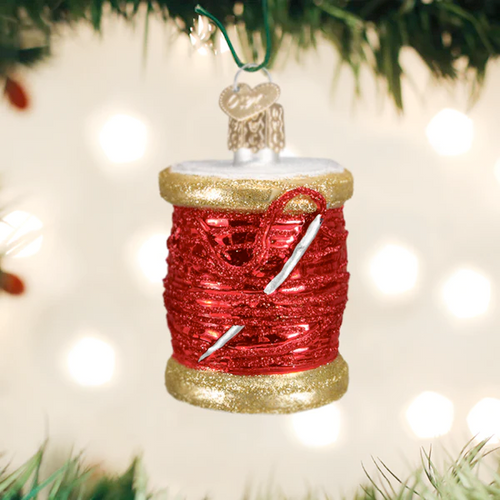 Red Spool of Thread ornament