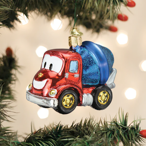 Cheerful Cement Truck ornament
