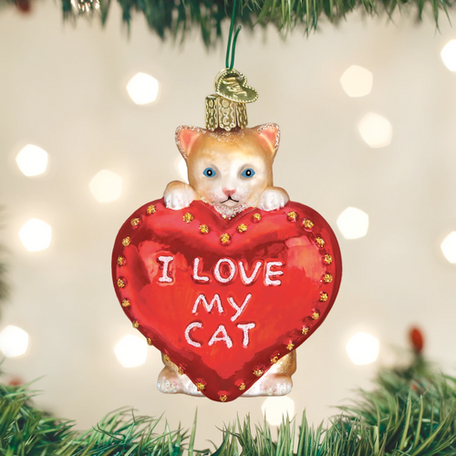 I Love My Cat ornament