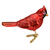 Shiny Red Northern Cardinal ornament (clip on)