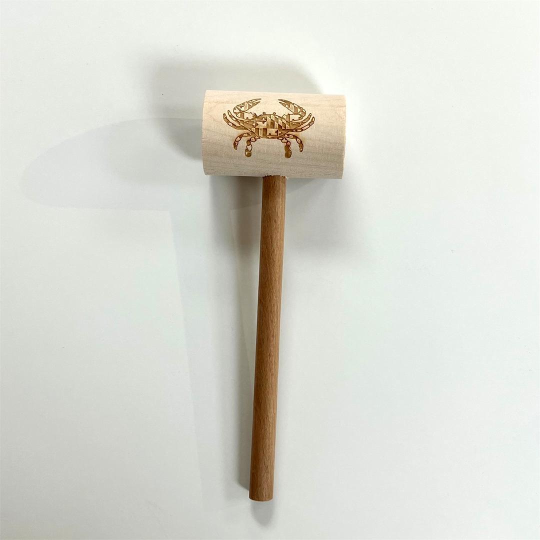 Wooden Crab Mallet with MD Crab design - Ec'clectibles