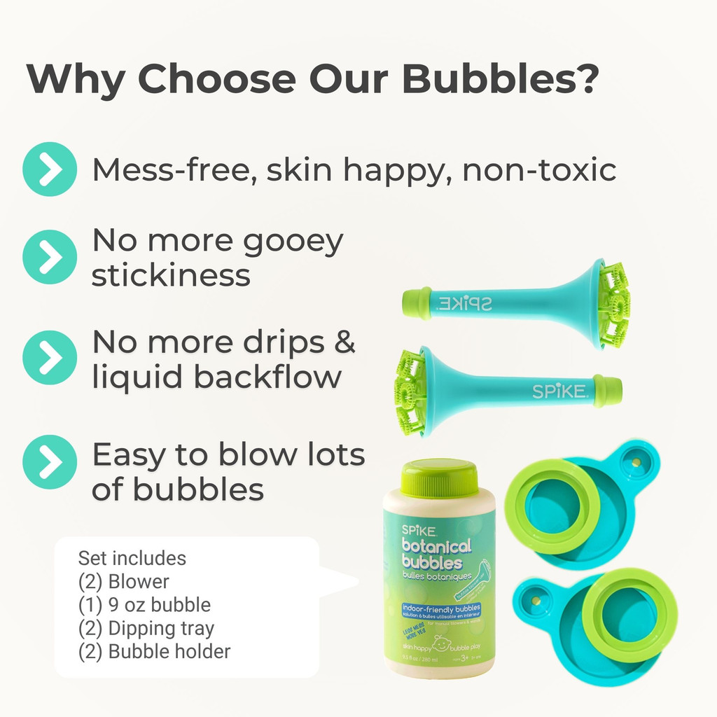 Sensory Bubble Play Skin Happy Botanical Bubbles & Blower Set  (3 Colors)