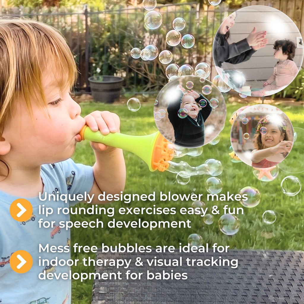 Sensory Bubble Play Skin Happy Botanical Bubbles & Blower Set  (3 Colors)