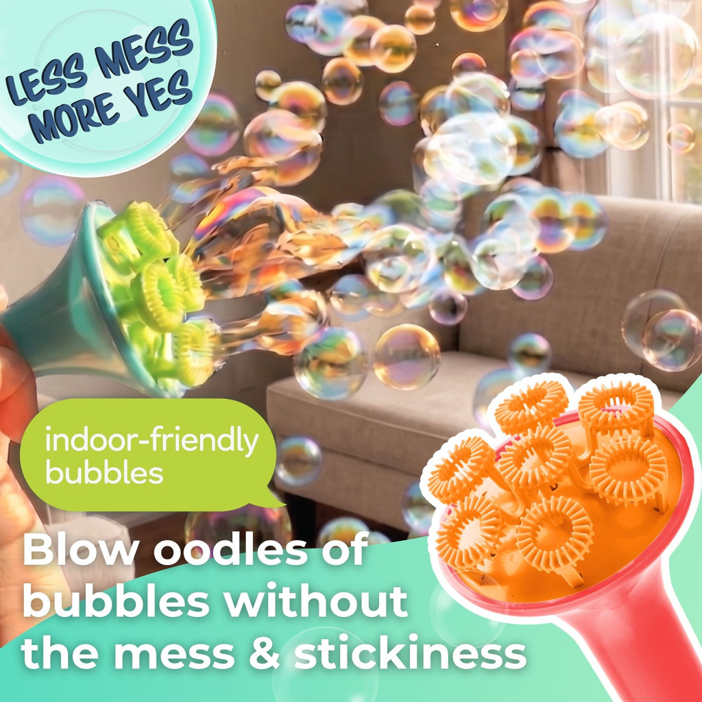 Bubble Blower Wand & Dipping Tray Set (3 Colors)