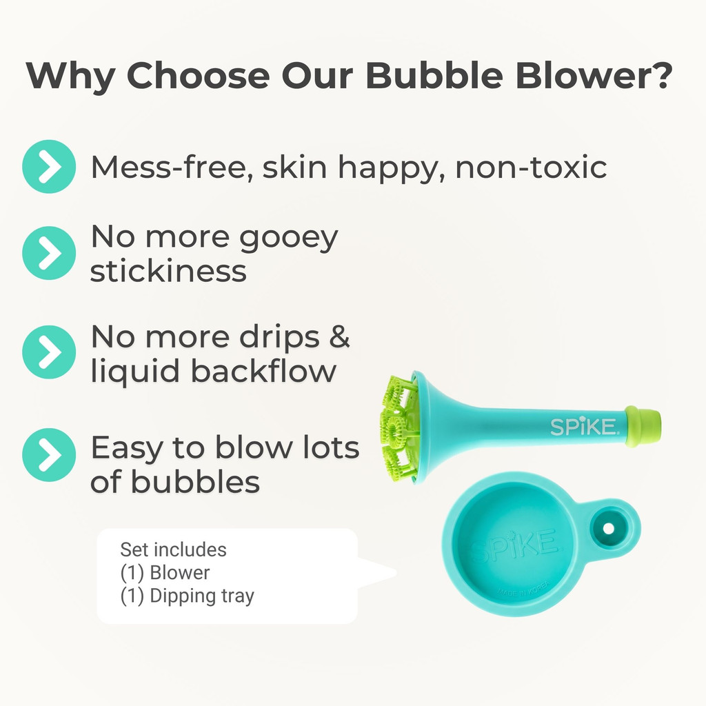 Bubble Blower Wand & Dipping Tray Set (3 Colors)