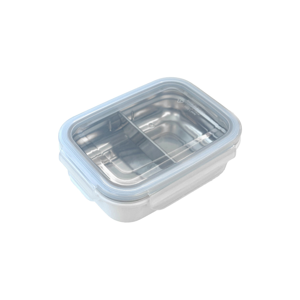 Keepin' Fresh Stainless Steel Divided Bento Snack Box with Lid for Kids and Toddlers - BPA Free, 11 oz.