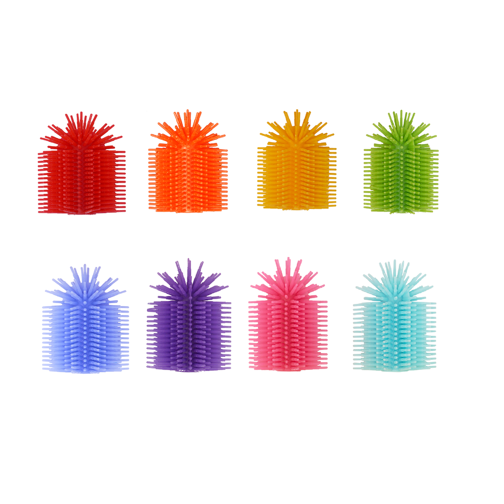 SILICONE FIDGET TACTILE PENCIL TOPPER (PARTY PACK 8 COUNT )(ASSORTED COLORS)