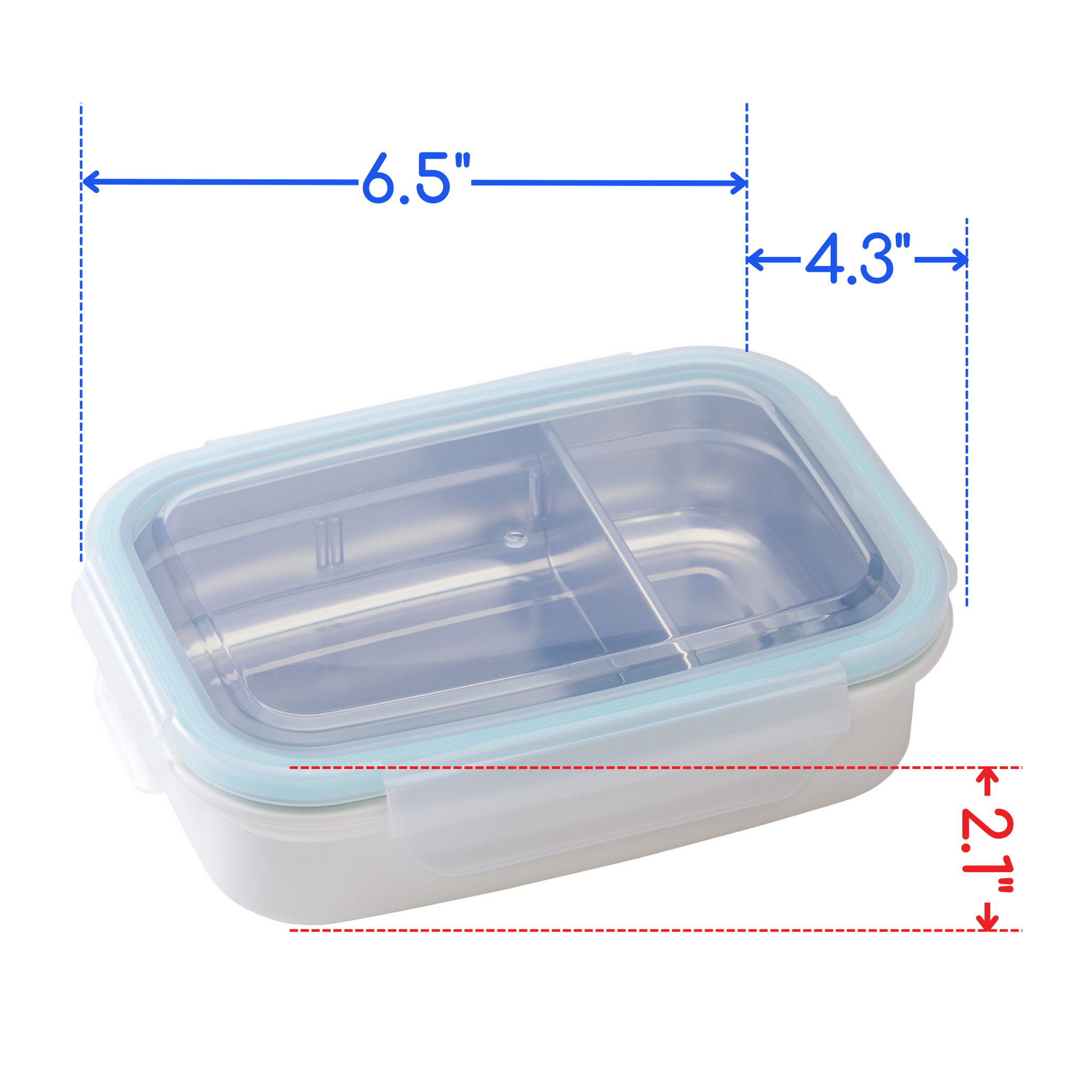 Innobaby Keepin' Fresh Stainless Steel Divided Bento Snack Box with Lid for  Kids and Toddlers, Removable Divider, BPA Free, 19 oz, Aqua