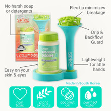Sensory Bubble Play Skin Happy Botanical Bubbles & Blower Set  (3 Colors)
