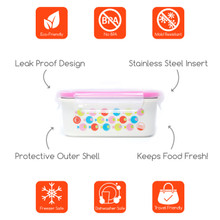 Keepin' Fresh Stainless Bento Snack or Lunch Box with Lid for Kids and Toddlers 16 oz - Fish