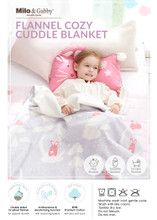 Milo & Gabby Flannel Cotton Double-Sided Cozy Blanket