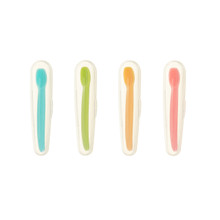 Silicone Baby Spoon with Carrying Case Gum Friendly BPA-Free  (MULTIPLE COLORS)