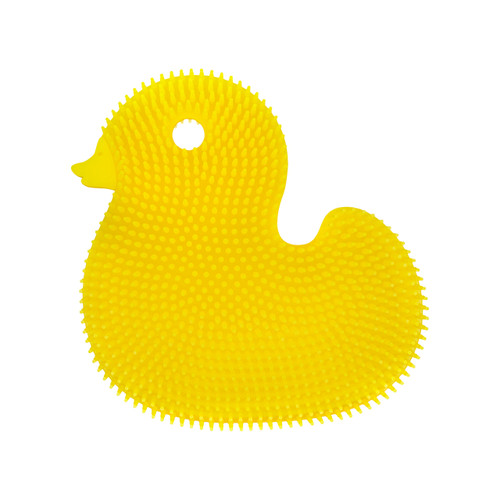 Innobaby Bathin' Smart Silicone Duck Antimicrobial Bath Scrub for Babies, toddlers and Kids (2 Colors)