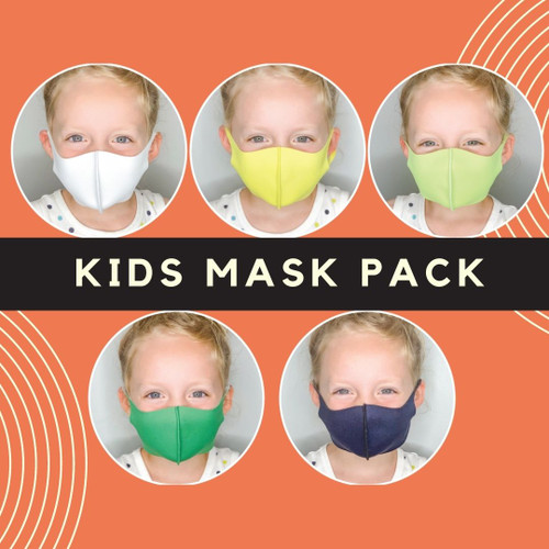 Kids Masks / Antimicrobial / 5 PACK VALUE SET