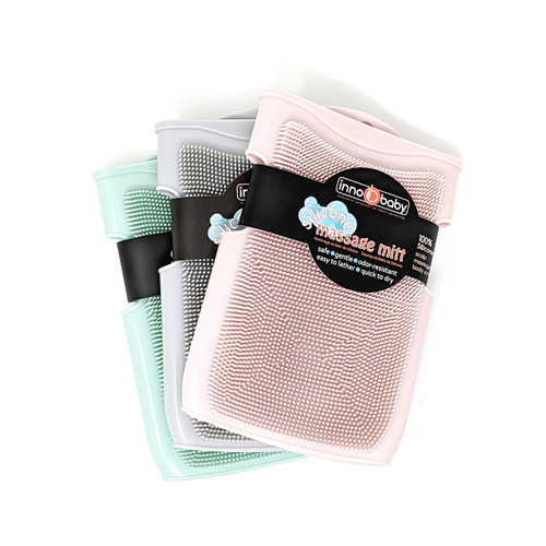 Innobaby Silicone Massage Mitt-3 colors (packaging)