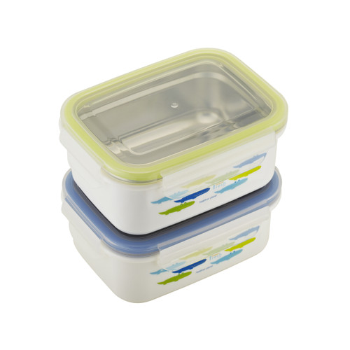 Keepin' Fresh Stainless Bento Snack or Lunch Box with Lid for Kids and Toddlers - 16 oz - Alligator