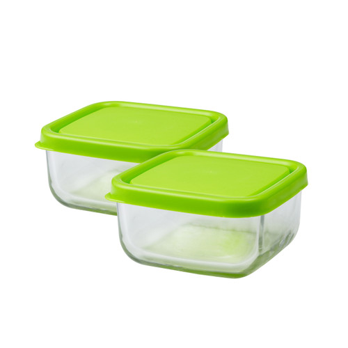 Keepin' SMART Glass Tot Food Cubes 12 oz - 2 Pack / Green