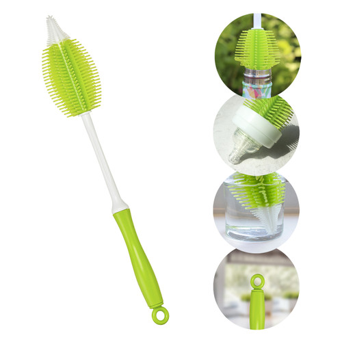 Innobaby Cleanin' SMART 2-in-1 Silicone Bottle Brush - Green