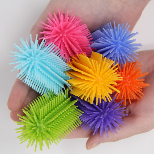 SILICONE FIDGET TACTILE PENCIL TOPPER (PARTY PACK 8 COUNT )(ASSORTED COLORS)