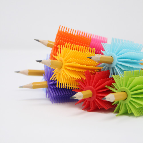 SILICONE FIDGET TACTILE PENCIL GRIP (PARTY PACK 24 COUNT) (ASSORTED COLORS)