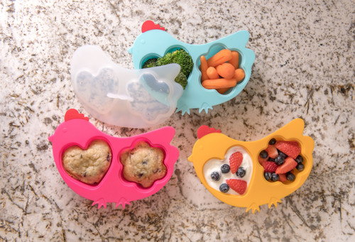Din Din SMART SILICONE CHICKEN STEAMER WITH LID