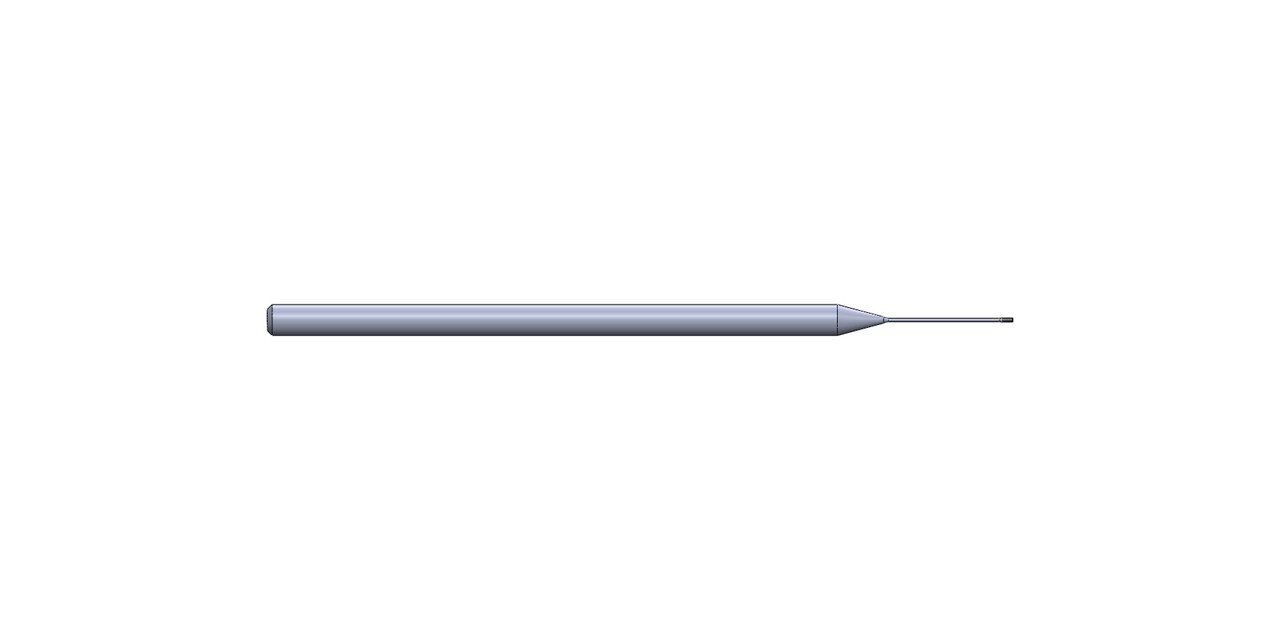 1/64" DIA X  3/64" LOC X 3" OAL 2 FL  1/2" Reach, Square End Lightning Coating