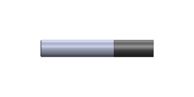 CGS 1/4" Diameter 2-Flute Carbide End Mill - 2-1/2" OAL, 30° Helix, Square End