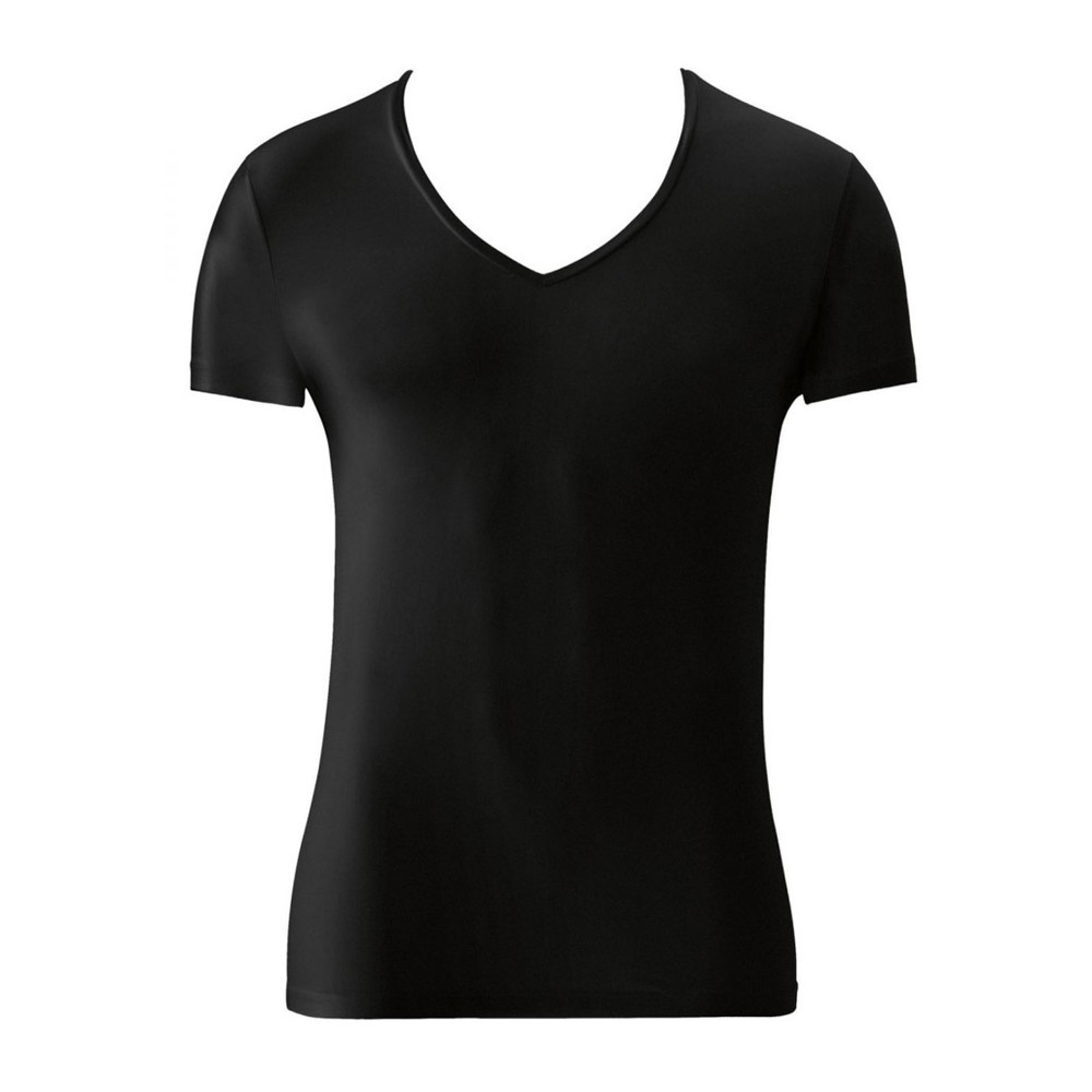 Hanro - Micro Touch V-Neck T-Shirt - Black