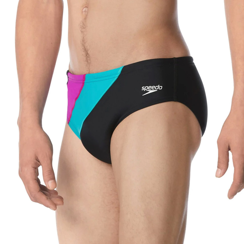 Speedo - Colorblock One Swim Brief - Purple/Black