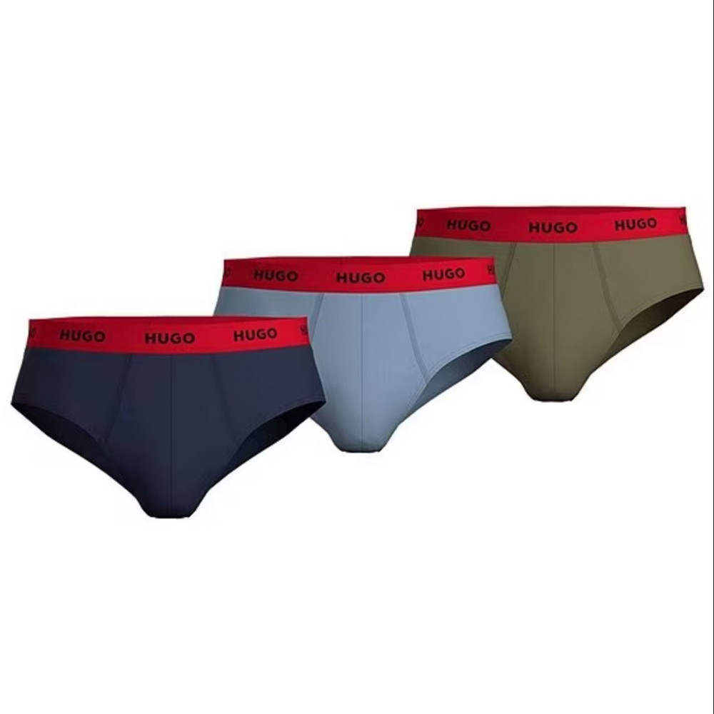 Hugo Boss - Cotton Stretch Hip Briefs - 3-Pack