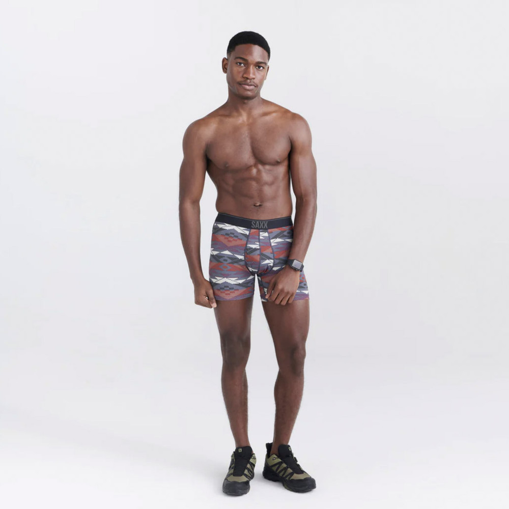 SAXX - QUEST Quick Dry Mesh Boxer Brief - Asher Geo/Deep Navy