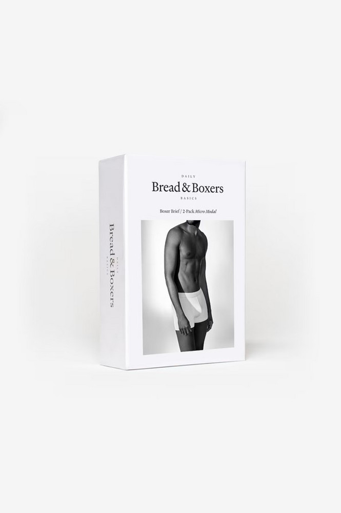 Bread & Boxers - Micro Modal Boxer Brief - 2 Pack - Black